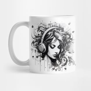 Musical Expression: A Street Art Style Illustration Mug